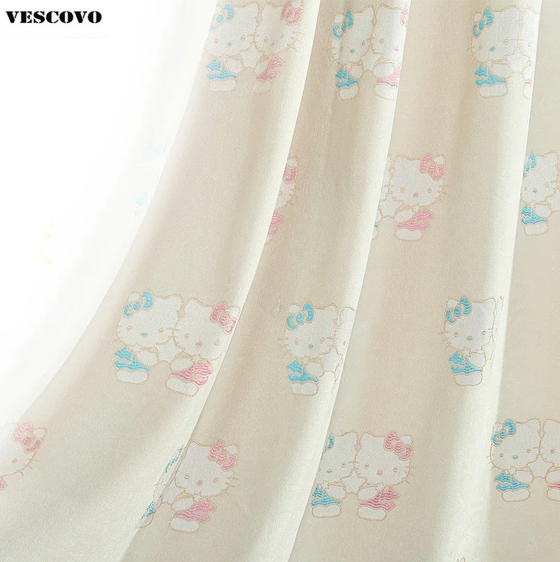 Новый розовый Hello kitty cat японский утолщение прозрачная занавеска Комната