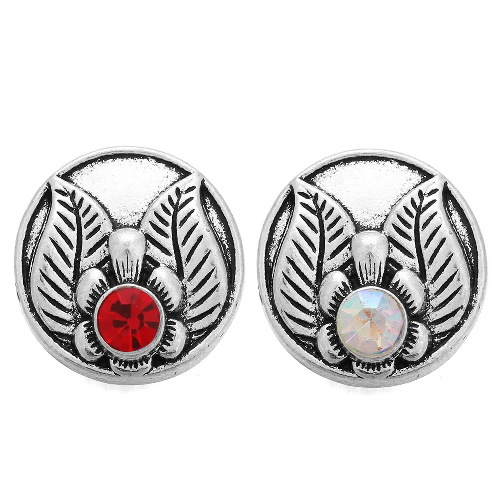 

10pcs/lot New Snap Jewelry Flower Snap Buttons fit 18MM Snap Bracelet Jewelry New Year Christmas Gifts