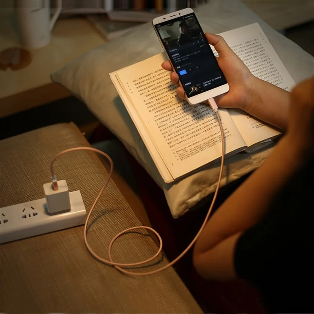 Кабель для быстрой зарядки с нейлоновой оплеткой металлический USB кабель