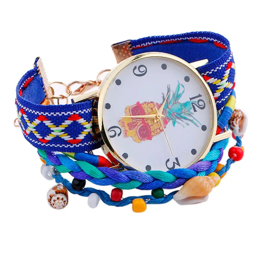 Винтажные женские кварцевые часы ручной работы трикотажные Dreamcatcher дружбы Relojes с