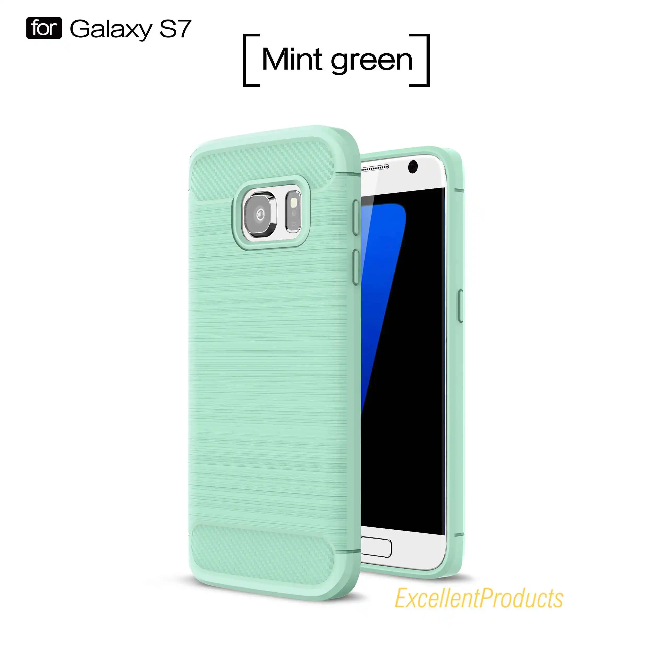 Для samsung S7 прочный защитный чехол из углеродного волокна матовый Мягкий ТПУ для