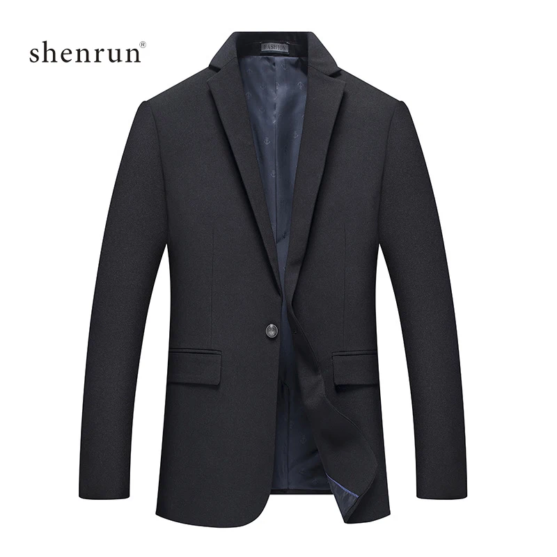 

SHENRUN Men's Casual Black Suit man Jacket Plus Size 3XL Wedding Slim Fit Mens Blazer Stage Costumes for Singers Costume Homme