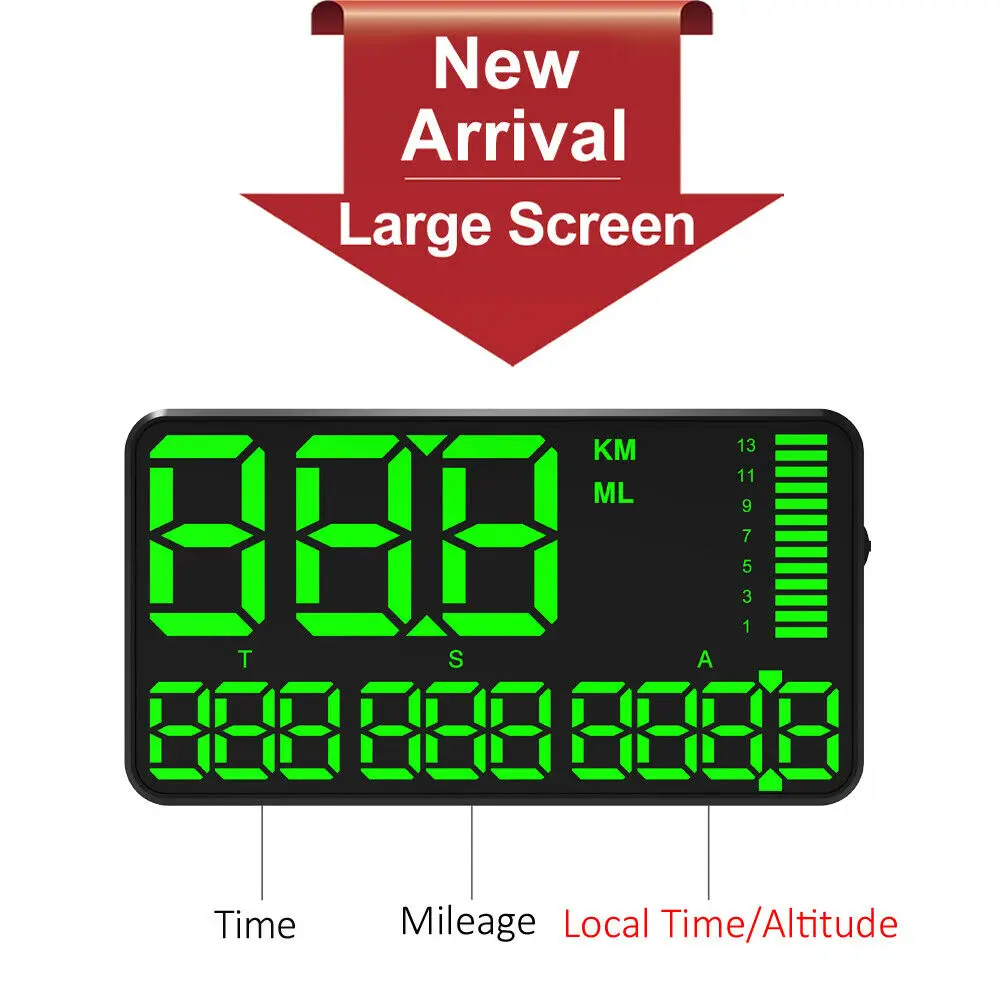 Универсальный GPS HUD цифровой дисплей автомобильный измеритель скорости