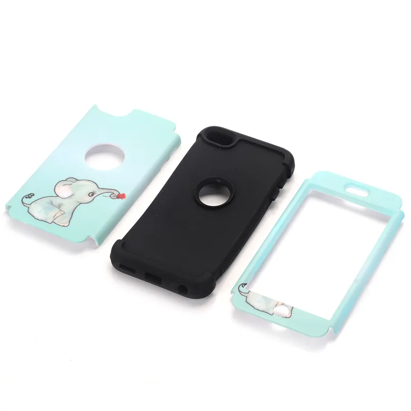 Для Apple iPod Touch 6 6th Generation чехол Сова цветы слон узор Чехлы резиновый Силикон + PC