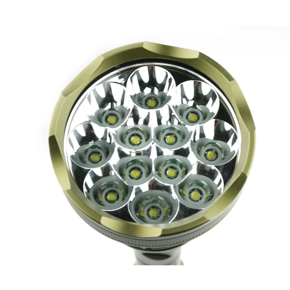 

1 Set TrustFire Led Flashlight AK-90 12*CREE XML-T6 13000 Lm 5-Mode Tactical Flashlight w/ 4 x 26650 Battery for Camping