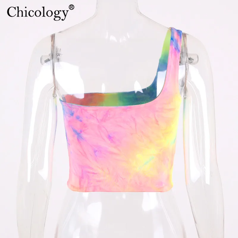 Уличная одежда Chicology на одно плечо кроп топ летняя женская 2019 пикантная