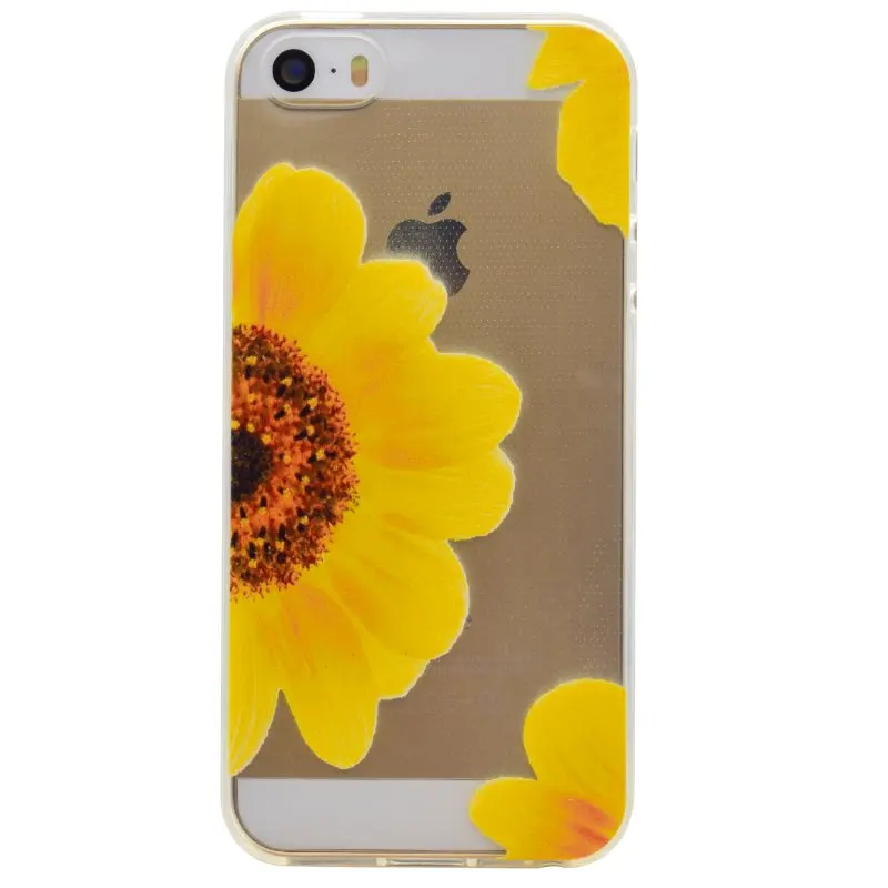 Для iphone 5S SE 5 6 7 Plus Чехол силиконовый чехол милый Кот Цветок сотовый телефон сумка