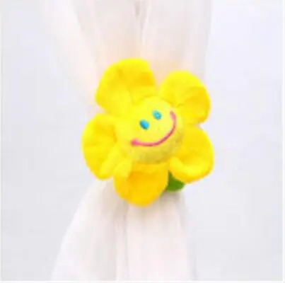 Yellow Современный фиолетовый Традиционный китайский Подсолнух красный цветок держатель для штор аксессуары украшения занавески подтяжки CP003 - Цвет: Yellow