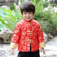 chinese traditional children coat dragon boy greatcoat jacket outfits spring festival