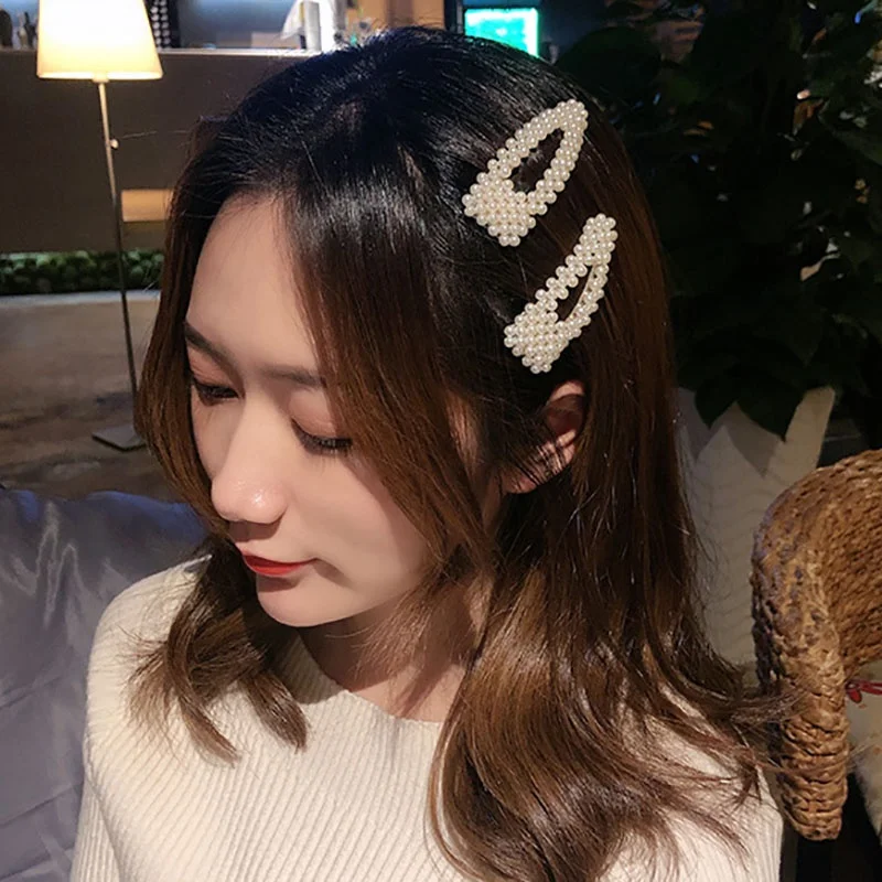 Женские заколки для волос MENGJIQIAO элегантные бусинки ручной работы с