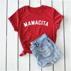 МАМАСИТА, хипстерская прикольная футболка с рисунком на День Матери благословил футболка с надписью мама Повседневное гранж I Love Mama Винтаж девушка слоган топы футболки красного цвета