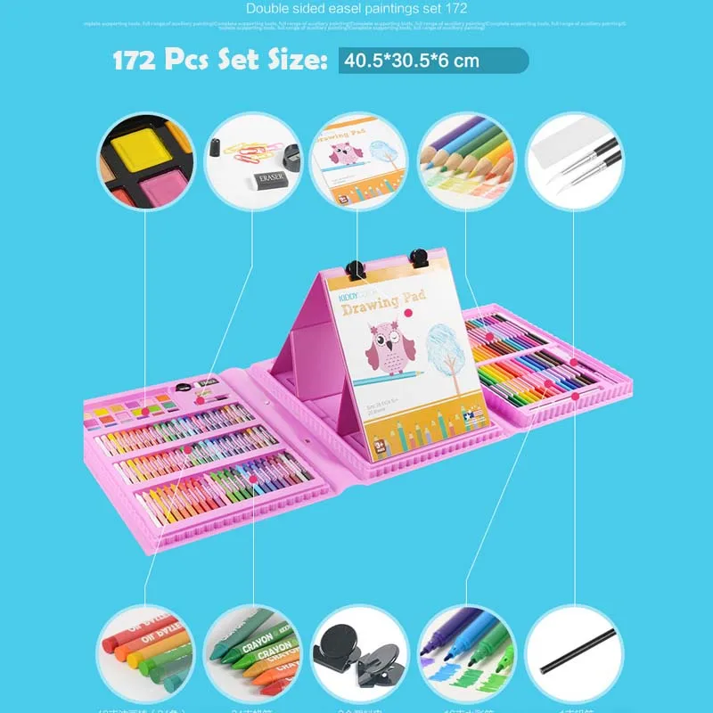 172 шт. Детские разноцветные карандаши для рисования|painting set for kids|drawing kidsart kids |