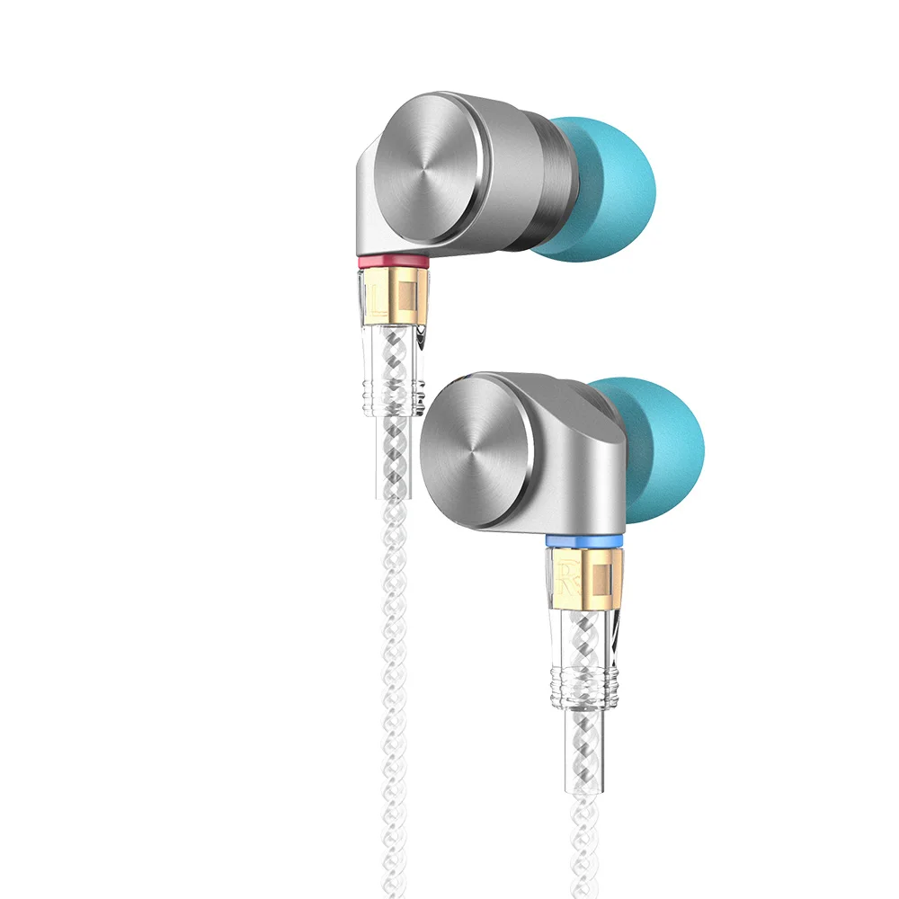 Наушники вкладыши FDBRO 2019 New Audio T2 Pro HiFi Dual Dynamic 2DD с металлическим дизайном съемные