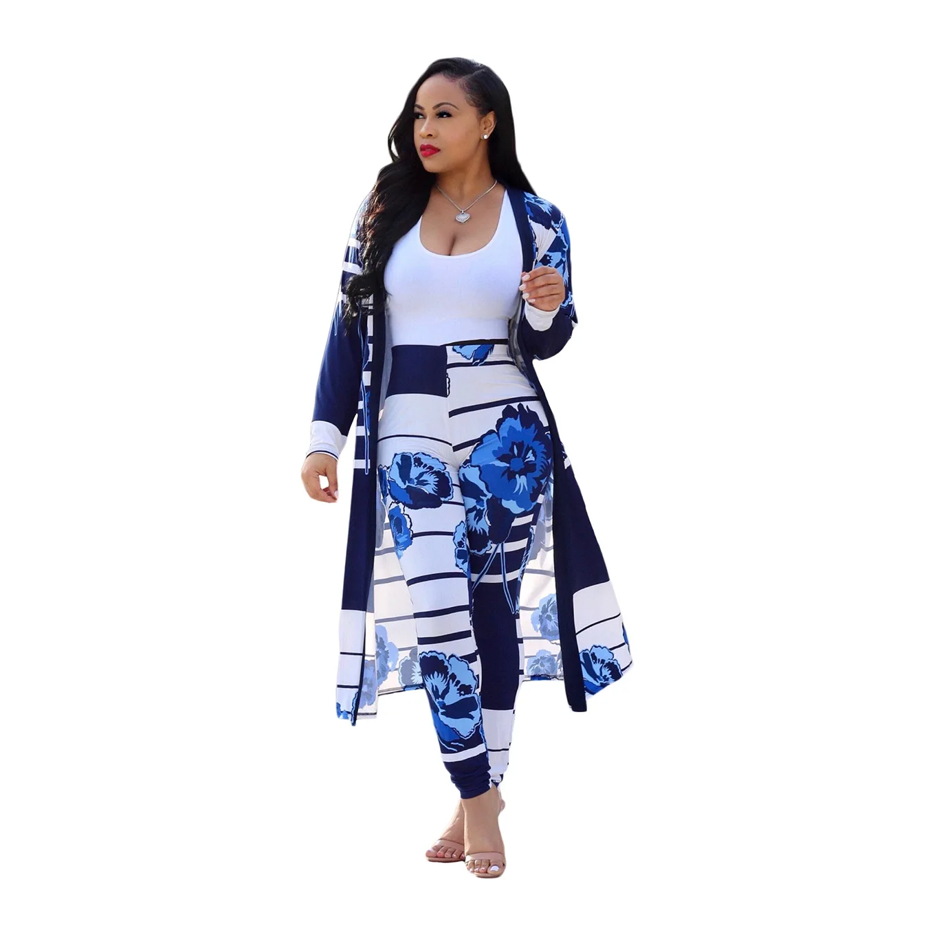 

2019 new fashion style printing african women suits