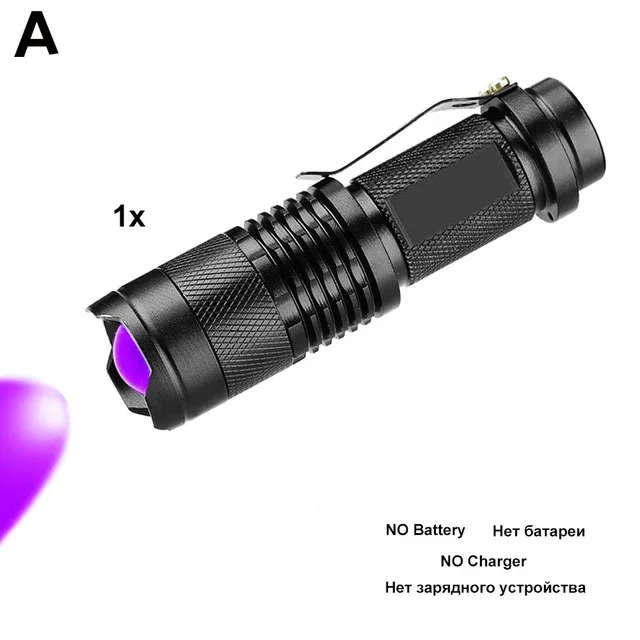 A ZK20 дропшиппинг 51 светодиодный s 395nm УФ-светильник для вспышки Ультрафиолетовый детектор Безопасный светодиодный УФ-фонарь для домашних животных охотничий светильник-Скорпион AAA - Испускаемый цвет: A