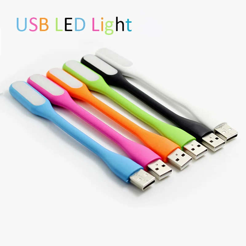 Гибкий светодиодный ночник миниатюрная Настольная лампа с USB разъемом ручной