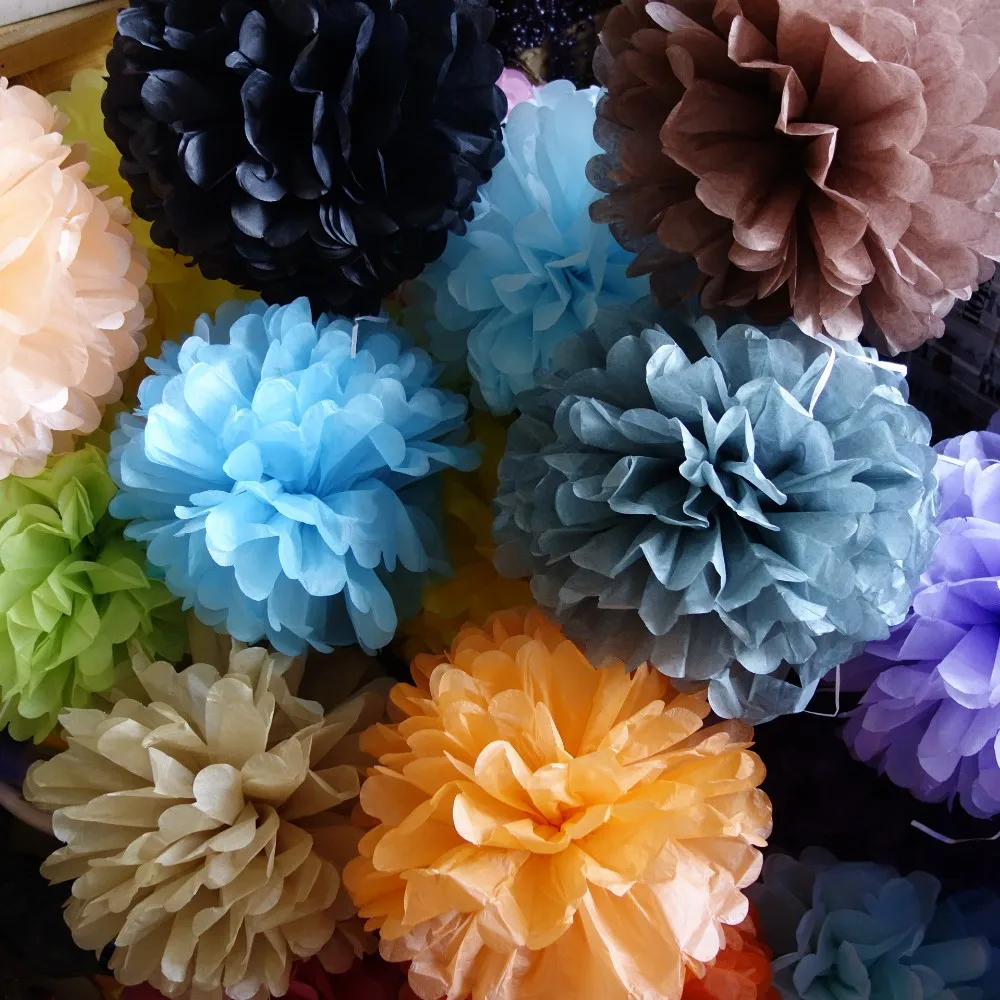 3 размера (20 см 25 35 см) 12 шт. тканевая бумага Pom Poms Свадебная вечеринка домашний