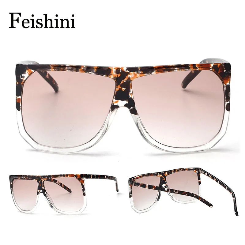 

FEISHINI Counters Big Frame Shield Quality Sunglasses Women Brand Designer 2020 Eyewear Fashion Summer Sun glasses Ladies Mirror