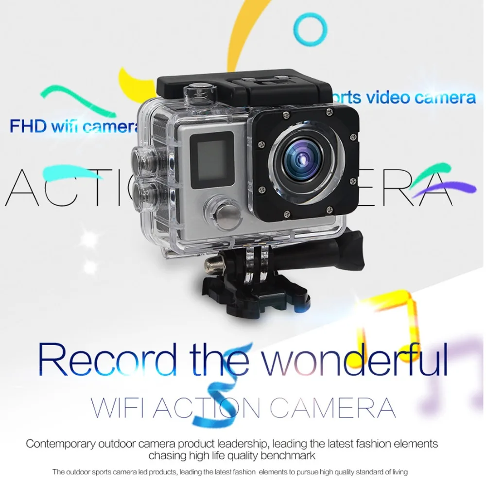 HAMTOD H6A 4K WiFi Экшн камера 2 0 дюймов ЖК экран 1080P HD Дайвинг Водонепроницаемая мини