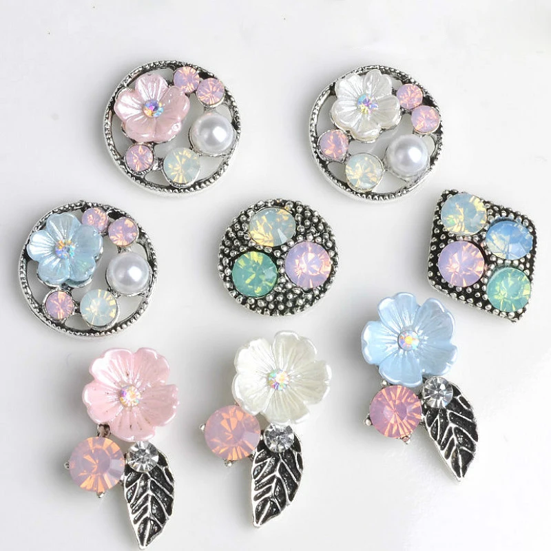 30pcs Gunmetal Flower Wedding Embellishment Metal buttons Sewing on Rhinestones DIY Hair Accessory Decorative button | Дом и сад
