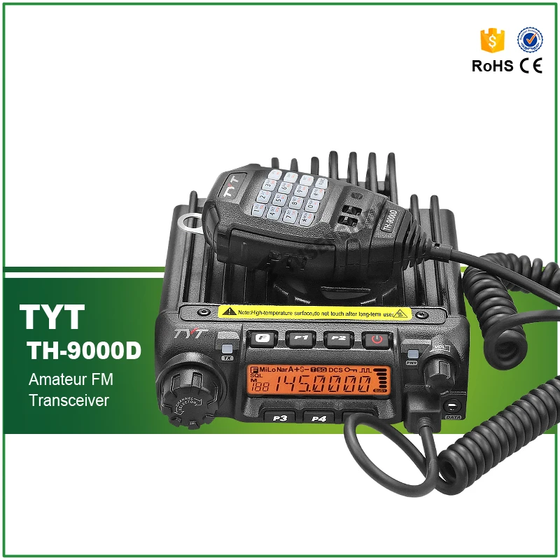 Бесплатная доставка TYT TH9000D автомобильное мобильное радио VHF 136-174 МГц 60 Вт 200CH с кабелем программирования и программным обеспечением
