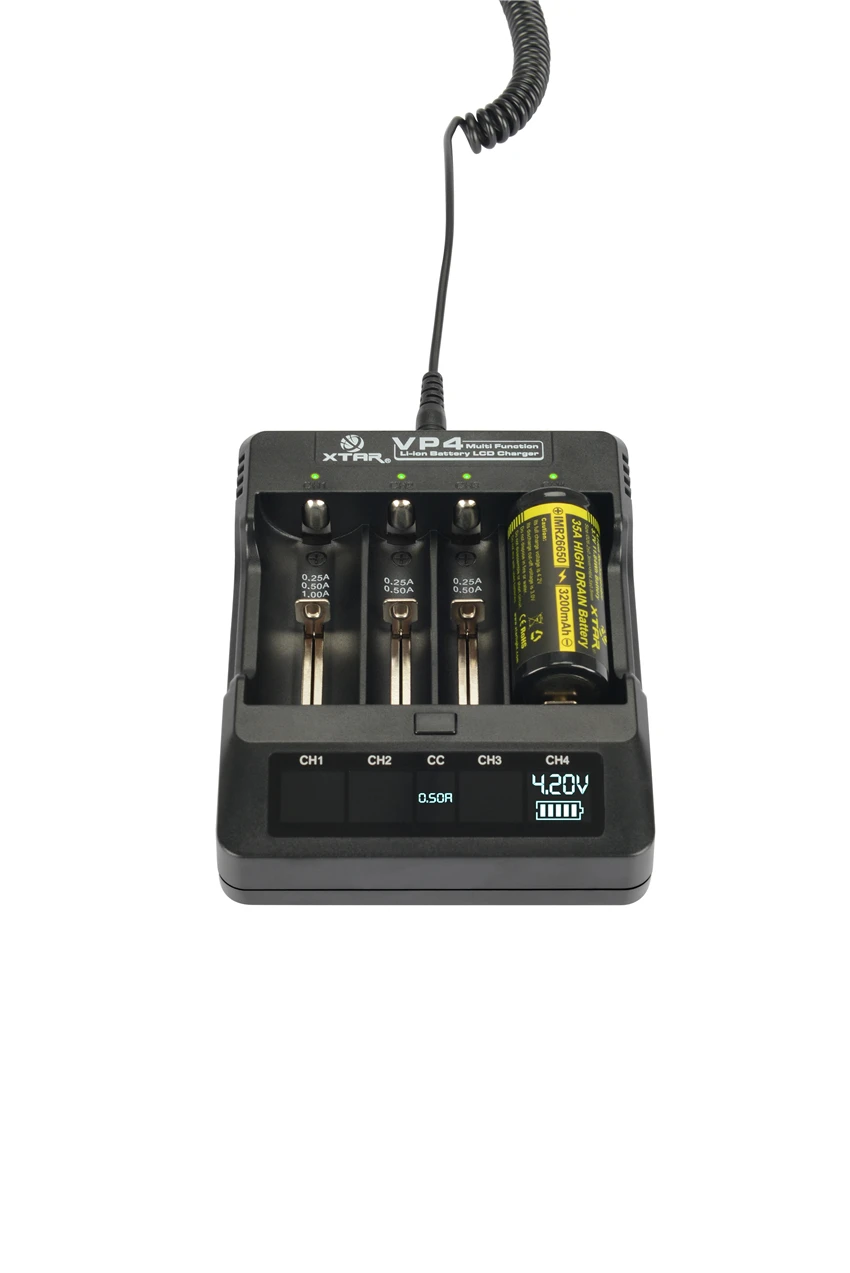 XTAR VP4 Universal Battery Charger Intelligent LCD Display For 18650 /22650/26650/32650/14500 Rechargeable Charging|display jewelry|display