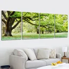 4 панели пейзаж с деревом картина маслом домашний декор модульная Настенная картина для гостиной без рамки современные принты PR50