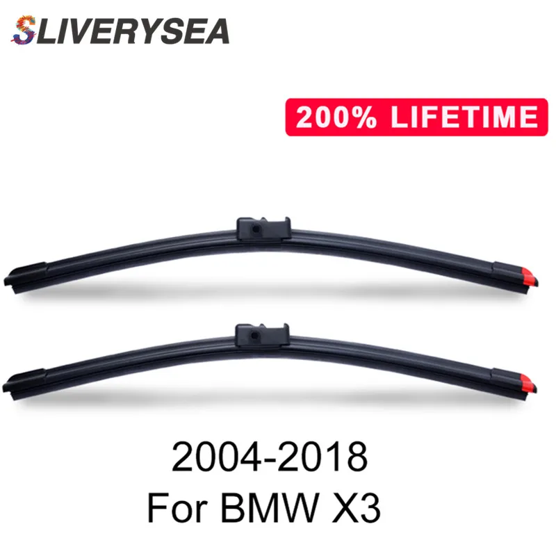 Сменные стеклоочистители SLIVERYSEA для BMW X3 E83 F25 2004 2018 лобовое стекло резиновые