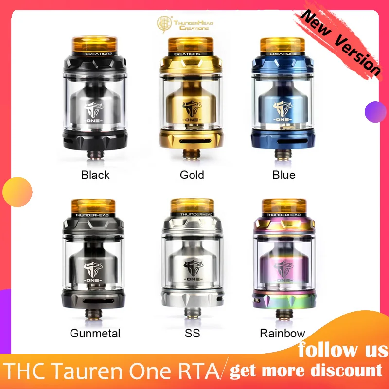 2019 новейший vape Танк THC Таурен один RTA 24 мм одна катушка 4 5 мл трубчатый аэратор e