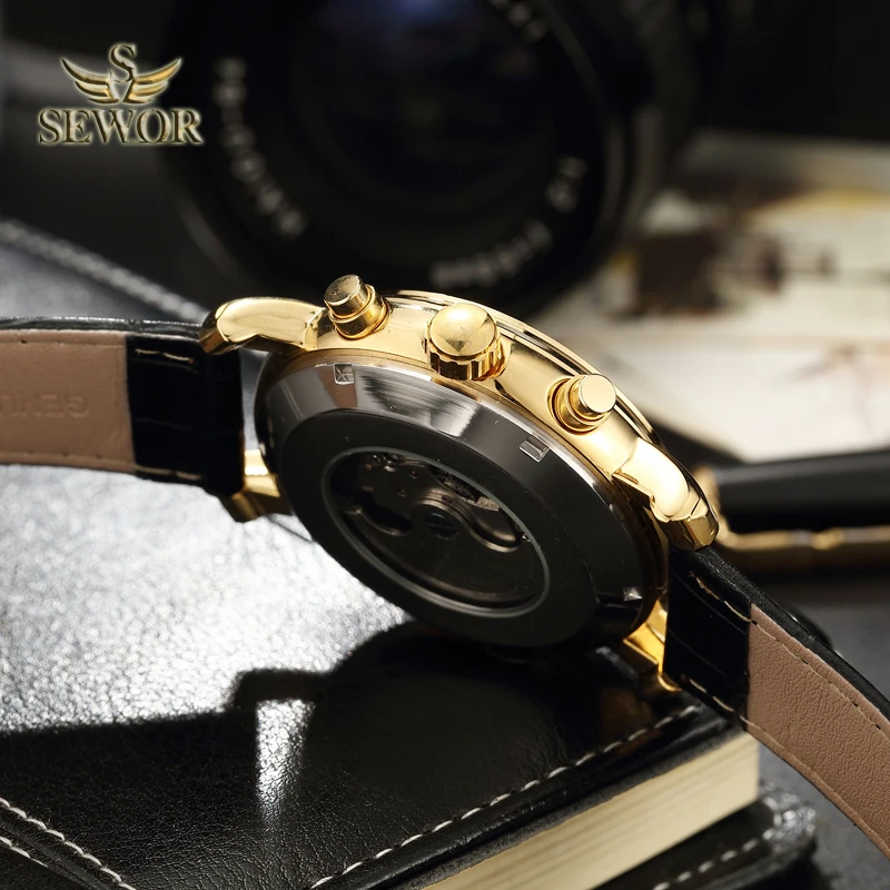 SEWOR 2018 Новые Модные Роскошные Tourbillon автоматические механические Для мужчин