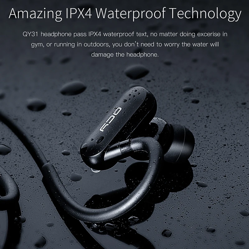QCY QY31 Bluetooth 4 1 наушники беспроводные IPX4 Спортивная гарнитура с защитой от пота