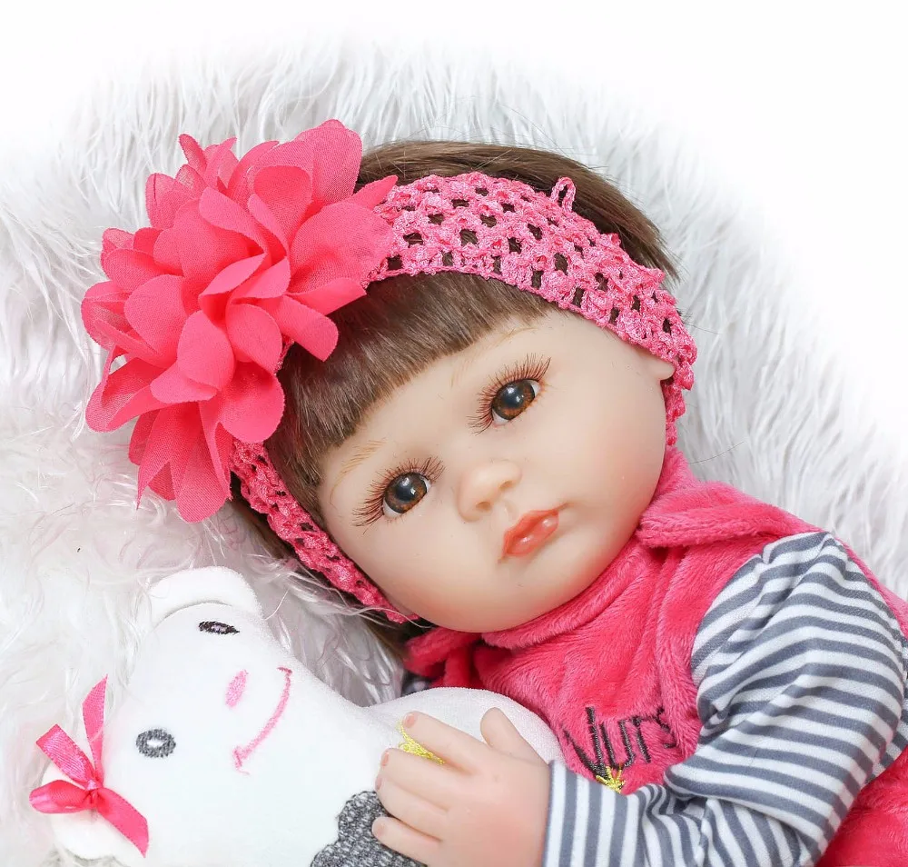 NPK reborn doll 43 см мягкий силикон baby dolls com corpo de silicone подарки на Рождество|toys for|toys for