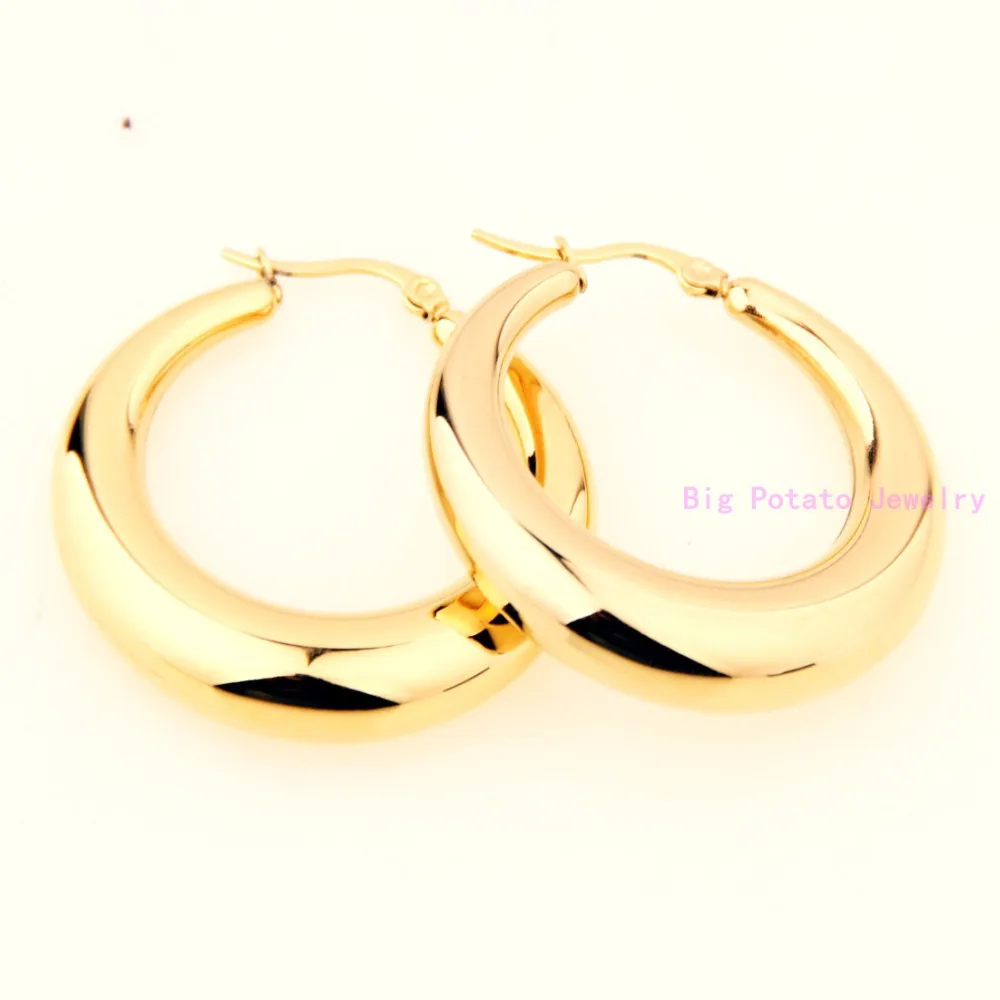 Женские серьги кольца из нержавеющей стали 316L 39 х37 мм|earring genie|earings fashionearring fittings |