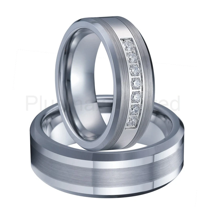 Кольцо из карбида вольфрама 8 мм для его и ее свадьбы|ring band settings|ring bonering carabiner |