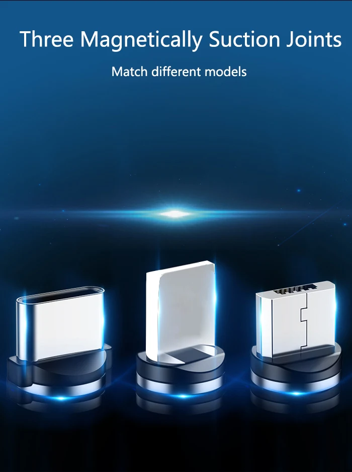 FBYEG СВЕТОДИОДНЫЙ Магнитный зарядный кабель для iPhone X, XR, XS, Max, 8, 7, кабель Micro USB, магнитное зарядное устройство USB/кабель type-C для samsung, Xiaomi