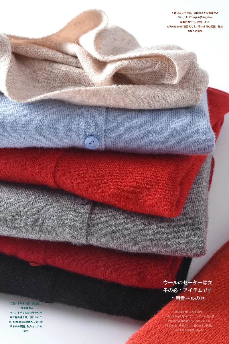 100% Cashmere Sweater for Women Winter&ampSpring O-neck High Quality Cardigans Lady Hot Sale Pure Knit Outwear Clothes |