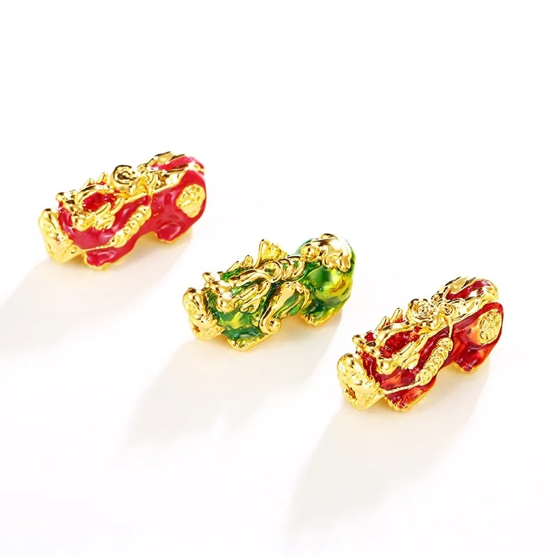 OMHXFC Wholesale European Fashion Woman Man Unisex Party Birthday Wedding Gift Vintage Red PIXIU 18KT Gold Pendant Charm EP64 | Украшения и