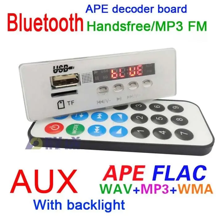 Цифровой светодиодный аудио декодер DC 5в 12в Bluetooth 4 2 громкая связь MP3 FLAC WAV WMA плата