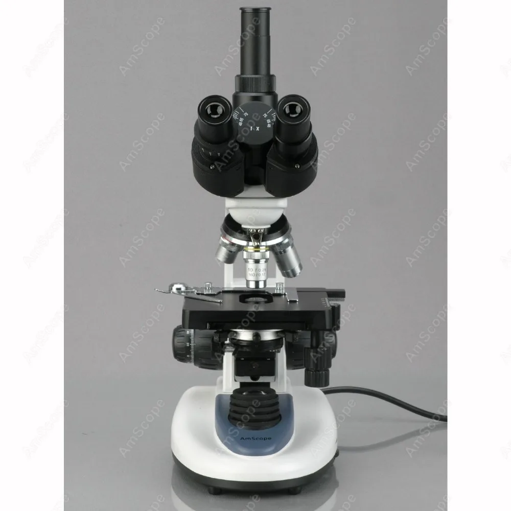 Тринокулярный составной Микроскоп AmScope поставки 40X 2500X 3 Вт светодиодный с