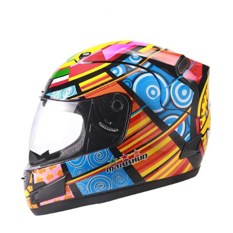 Мотоциклетный шлем Malushun Valentino Rossi Kart racing полный для мужчин motociclistas capacete DOT