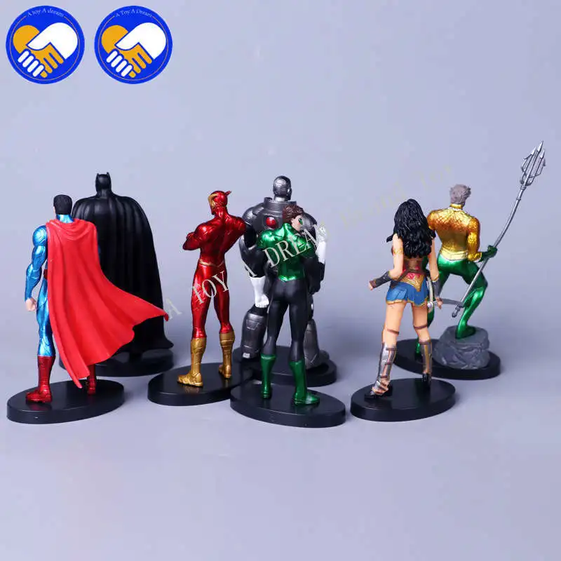 7 шт./компл. 15-16 см DC Постер "Супергерои" Бэтмен супергерой Аквамен флэш