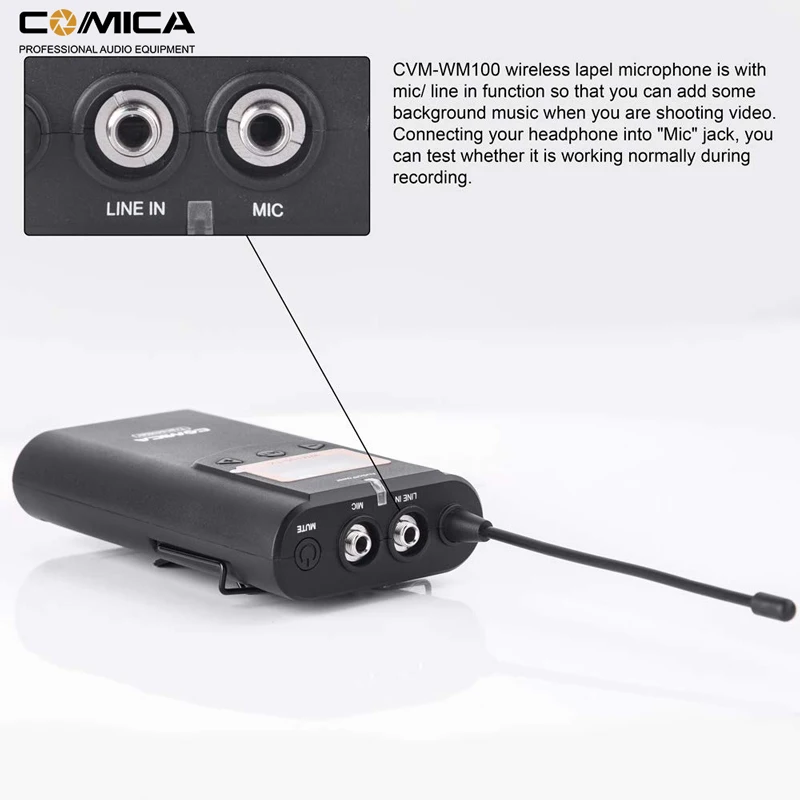 Comica CVM WM100 UHF 48 каналов Беспроводной петличный микрофон система для цифровой