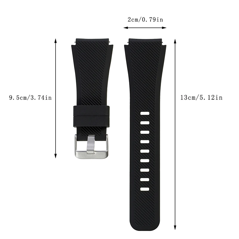 1 пара силиконовый ремешок для Samsung Gear S3 Frontier Classic L 11 размера|watch band|strap watch bandstrap |
