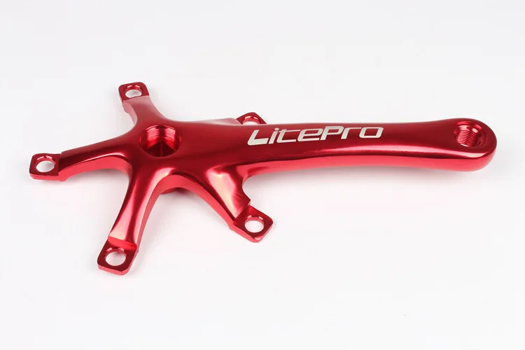 Litepro диаметра окружности болтов(ультра-легкий складной велосипед bmx 170 мм AL6061/T6 ЧПУ рукоятка из алюминиевого сплава складной велосипед квадратный Кривошип велосипеда запчасти