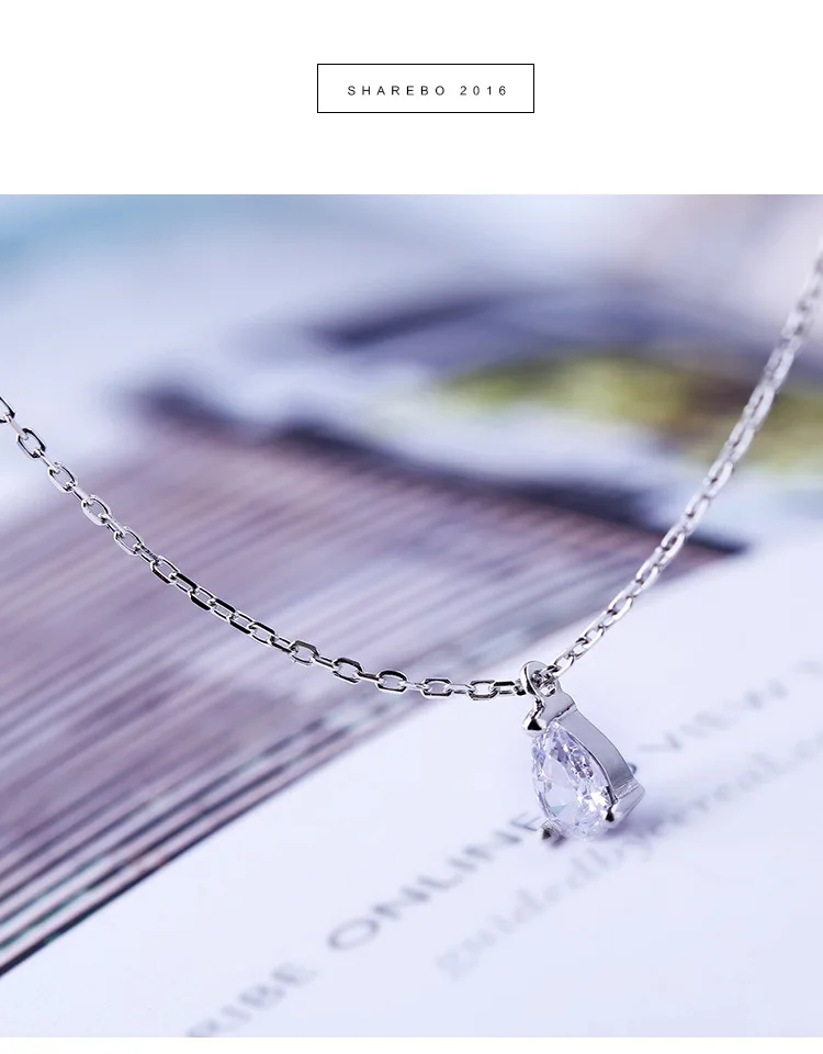 Женское колье из серебра 925 пробы с фианитами|choker necklace|drop necklacenecklace a |