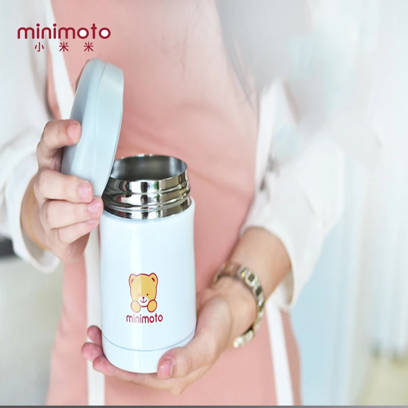 Minimoto 350ml Baby Stainless Steel Vacuum Flask Out Insulation Pot Feeding Cup Water Container Travel | Мать и ребенок