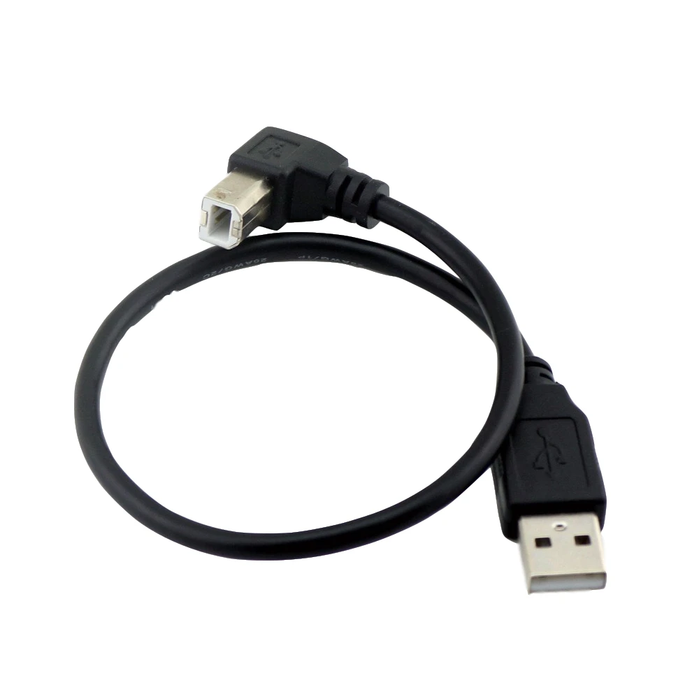 

10x USB 2.0 Type A Male to USB 2.0 B Male Plug Scanner Printer Connector Cable Cord 30cm/1ft 90 Degree Down/Right Angle