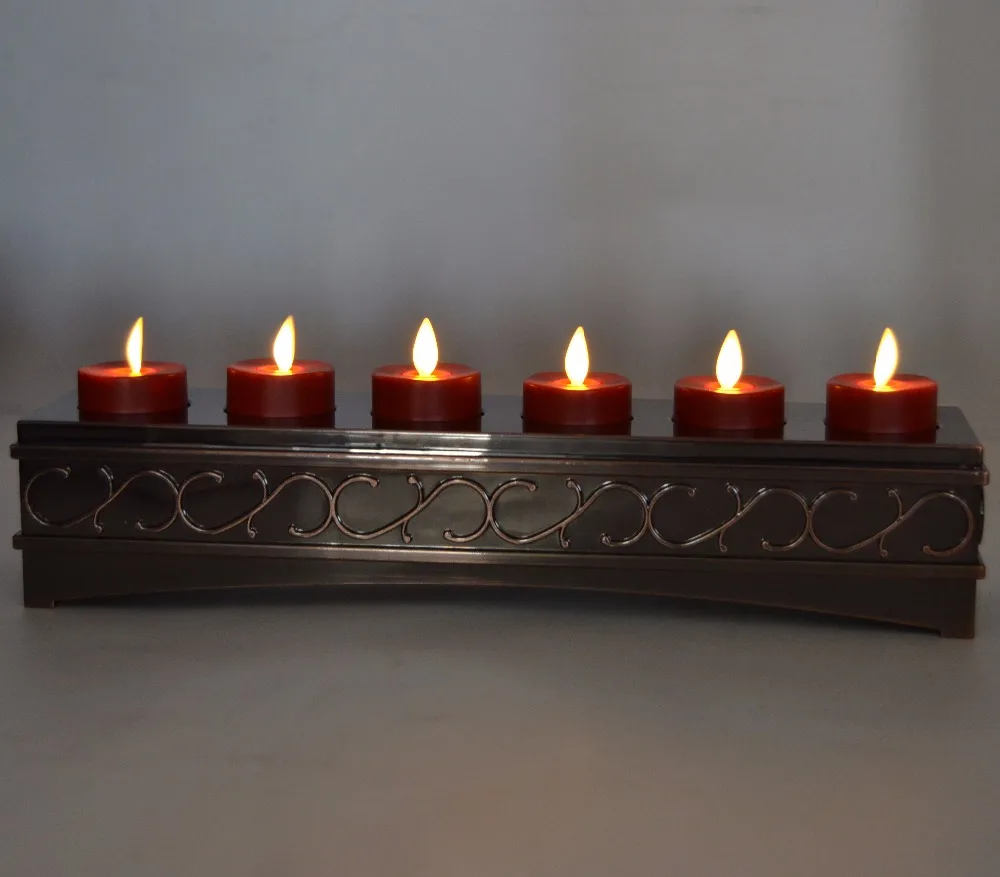 Луминара перезарядки Tealight Мерцание Беспламенного светодиодный свечи буж velas