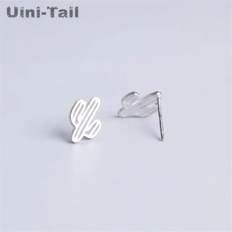 Uini-Tail/новые серьги кактус из стерлингового серебра 925 пробы в Корейском стиле