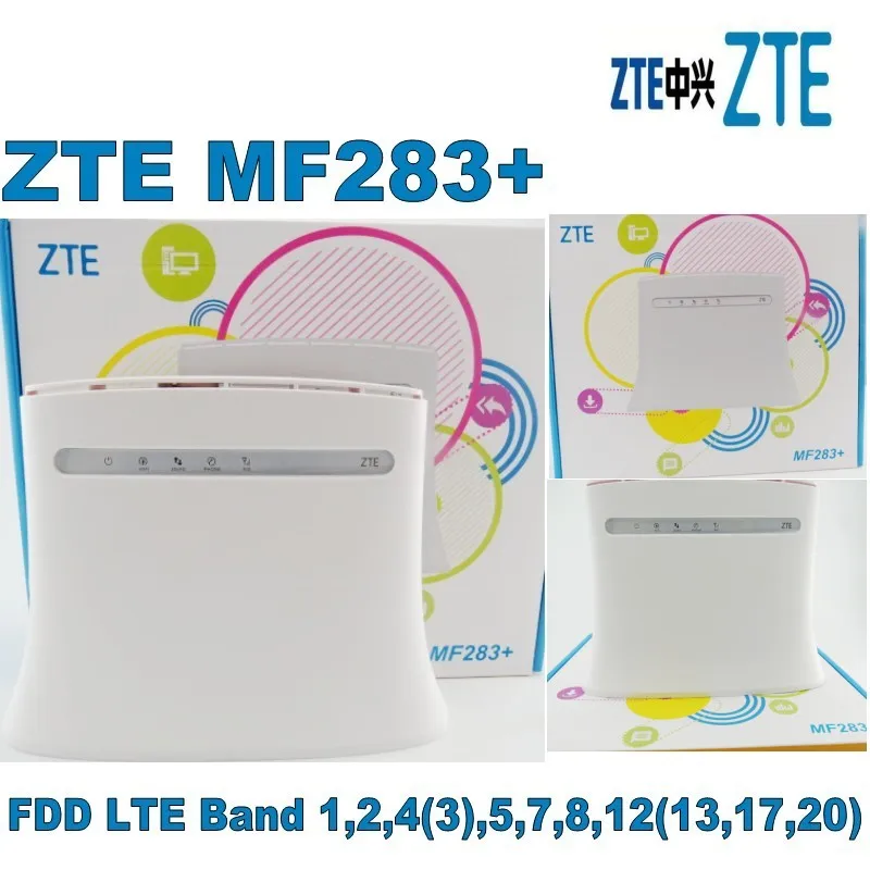 ZTE роутер MF283 + 800/1800/2600 МГц 4G 2G 3G LTE 150 Мбит/с SMA антенна 2 шт. антенны|zte mf283|4g lte 800lte 3g |